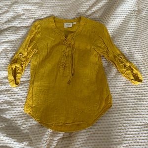 Maeve Size 0 Anthropologie Yellow Top
